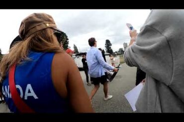 Vancouver Canucks Fan touches the Stanley Cup Thanks to Sam Reinhart