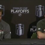Marcus Foligno, Marc-Andre Fleury address media following Game 5 loss