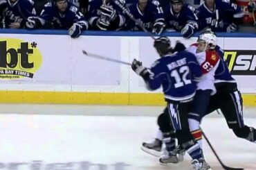 Ryan Malone nails Evgenii Dadonov