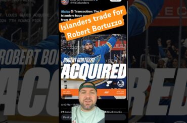 New York Islanders acquire Robert Bortuzzo for a 7th round pick from St. Louis Blues #islanders