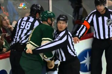 Justin Faulk Hit on Gregory Campbell 12/17/14