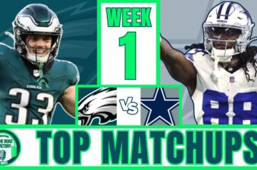 Eagles vs Cowboys Top Matchups Week 1 | Injury Reports-Dickerson, Diggs & More | Depth Charts