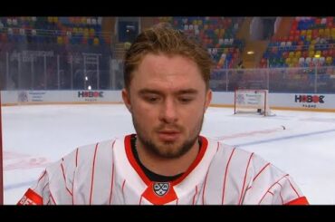 Александр Пашин после 1-го периода матча за 5 место с ХК «Торпедо». КММ-2025