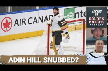 Vegas Golden Knights goalie Adin Hill left off the NHL's top-10 goalie list