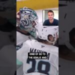 Joey takes a tumble! 🫨🤣 #NHLGoalieWeek