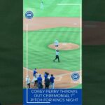 Corey Perry throws out ceremonial 1st pitch for LA Kings night at Dodger Stadium #Dodgers #Kings