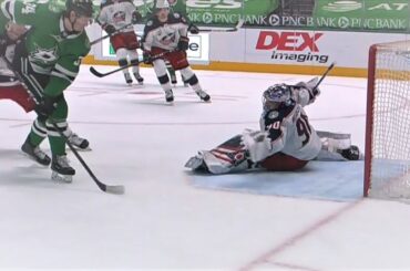 4/15/21  Denis Gurianov Ties This Game At 1-1 As He Goes Around And Up And Over Merzlikins