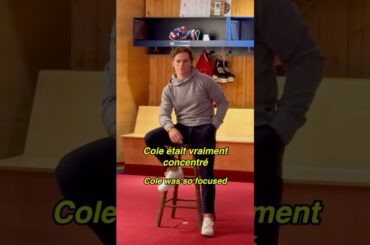 Cole Caufield gets distracted during a photoshoot #Habs #Dog