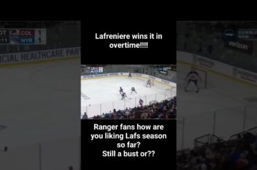 Alexis Lafreniere scores in overtime to help Rangers beat the Avalanche! #nhlhighlights #rangers