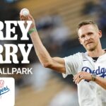 LA Kings Legend Corey Perry Throws First Pitch at Los Angeles Dodgers Game!