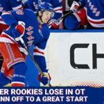 Rangers lose to Flyers in OT, Brennan Othmann scores and mixes it up!!