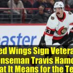 Red Wings Sign Veteran Defenseman Travis Hamonic: What It Means for the Team