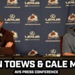 Cale Makar & Devon Toews on Brent Burns, Olympics, Goals, & More | Avs Media Day