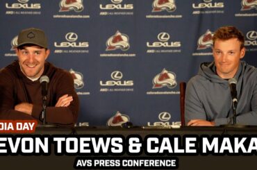 Cale Makar & Devon Toews on Brent Burns, Olympics, Goals, & More | Avs Media Day