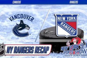 Jonny Brodzinski scores twice in third period as Rangers beat Canucks despite being heavily outshot