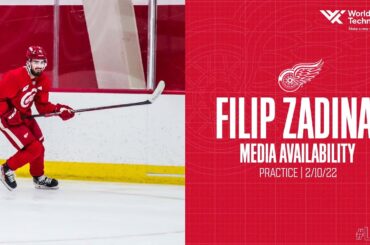Filip Zadina | Detroit Red Wings Practice | 2/10/22