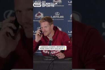 Gabe Landeskog Answers Reporter's Phone During Press Conference 📲