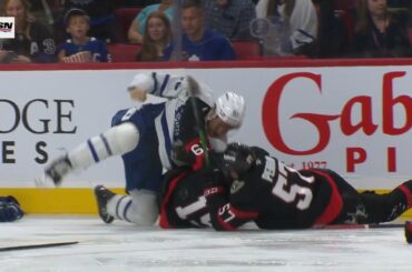 Tyler Kleven Hit Against Michael Pezzetta Sparks Scrum