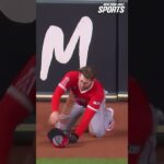 Angels' Taylor Ward SLAMS into outfield wall 💥 #shorts