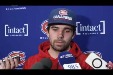 #Habs Alex Newhook on playing penalty kill - Sep 20