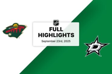 NHL Preseason Highlights | Wild vs. Stars | September 23, 2025