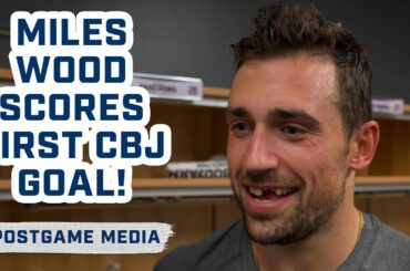 Miles Wood Speaks on Scoring His First Blue Jackets Goal & Preseason Progression | Postgame Media
