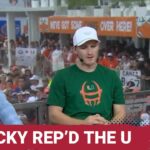 WORLD'S COLLIDING: Matthew Tkachuk represented the Panthers well on College Game Day!