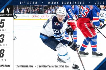Mark Scheifele honored as first star of the week