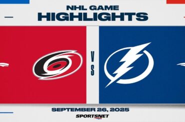 NHL Preseason Highlights | Hurricanes vs. Lightning - September 26, 2025
