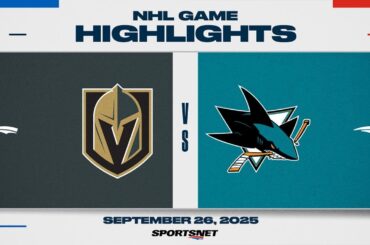 NHL Preseason Highlights | Golden Knights vs. Sharks - September 26, 2025