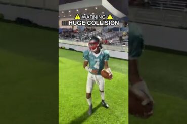 HUGE HIT in 8th Grade Football Game! 🤯 #shorts