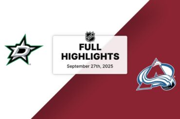 NHL Preseason Highlights | Stars vs. Avalanche | September 27, 2025