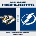 NHL Preseason Highlights | Predators vs. Lightning - September 27, 2025