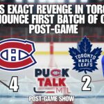 Canadiens TAKE REVENGE on the Leafs 4-2 in Toronto!