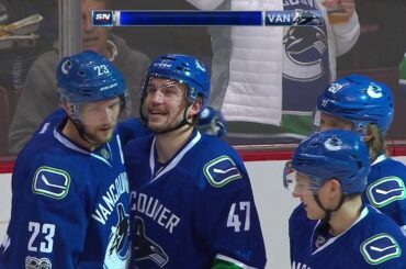 Baertschi steals, fakes, dekes and beats Greiss