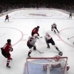 Nico Hischier scores a powerplay goal against the Washington Capitals