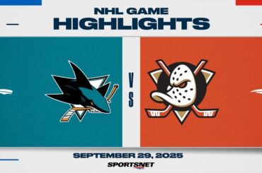 NHL Preseason Highlights | Sharks vs. Ducks - September 29, 2025