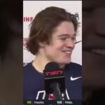 Cole Caufield swore mid interview and it was gold.