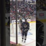 Vitek Vanecek warming up before the 2nd period vs the Utica Comets