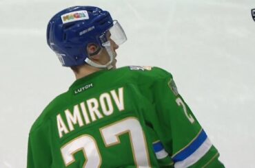 1-й матч Родиона Амирова в КХЛ после возвращения с МЧМ против "Ак Барса" Amirov vs Ak Bars 10/01/21