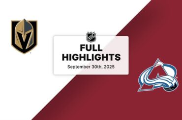 NHL Preseason Highlights | Golden Knights vs. Avalanche | September 30, 2025