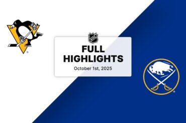NHL Highlights | Penguins vs. Sabres | October 01, 2025