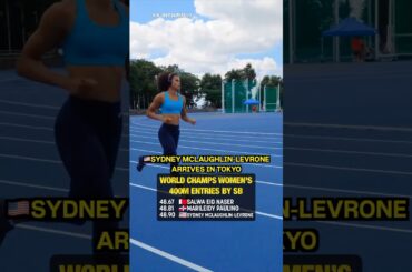 🇺🇸Sydney McLaughlin-Levrone in Tokyo getting ready to run the open 400m at the World Champs