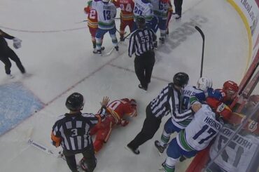 Canucks Pound the Flames