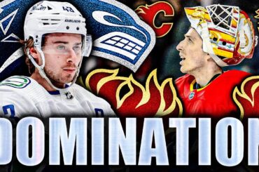 CANUCKS DOMINATE THE CALGARY FLAMES: ELIAS PETTERSSON IS BACK + QUINN HUGHES 3 POINTS IN 8-1 WIN