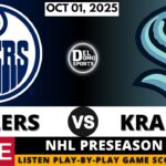 EDMONTON OILERS VS SEATTLE KRAKEN 🏒 NHL Preseason - OCT 01, 2025