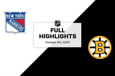 NHL Preseason Highlights | Rangers vs. Bruins | October 04, 2025