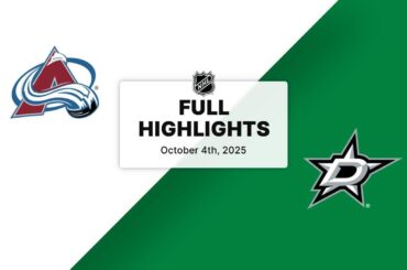 NHL Highlights | Avalanche vs. Stars | October 04, 2025