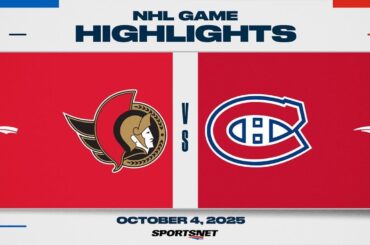 NHL Preseason Highlights | Senators vs. Canadiens - October 4, 2025