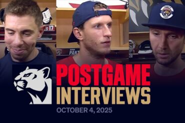Rodrigues, Luostarinen & Bobrovsky | Postgame vs Lightning 10.4.25